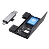 Sanwa Direct 400-ADR323GY SD/TF Card Reader with Media Case, USB-C