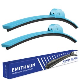 EMITHSUN OEM QUALITY 26" + 22" Premium All-Seasons Durable Stable And Quiet Blue Windshield Wiper Blades (Set of 2)