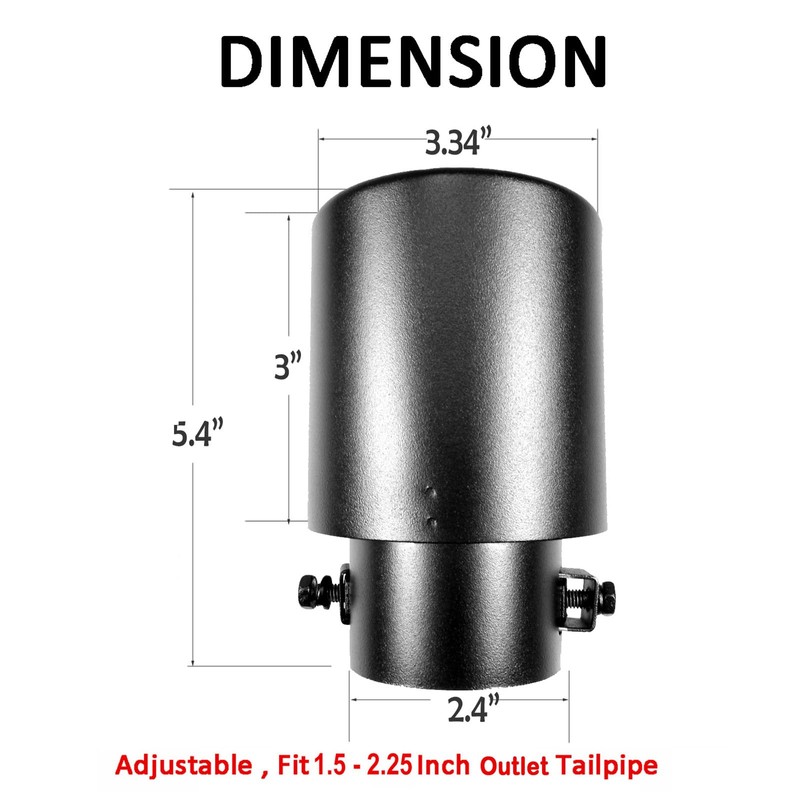 Dsycar Universal Stainless Steel Car Exhaust Tail Muffler Tip Pipe