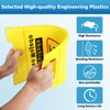 WOUSEDO 2-Pack Caution Wet Floor Sign,17.5" Height,Bright Yellow Double-Sided Folding