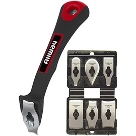 ALLWAY CS6 Soft-Grip Contour Scraper Set with 6 Blades and Blade File