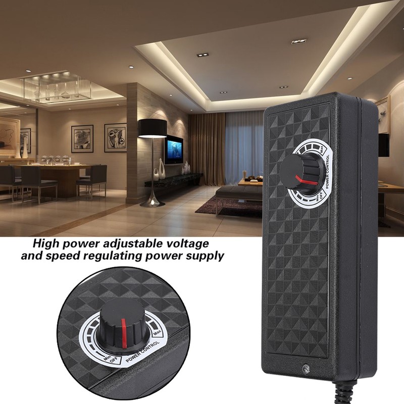 3-12V 10A Universal Adjustable Power Supply AC/DC Adapter Voltage Speed