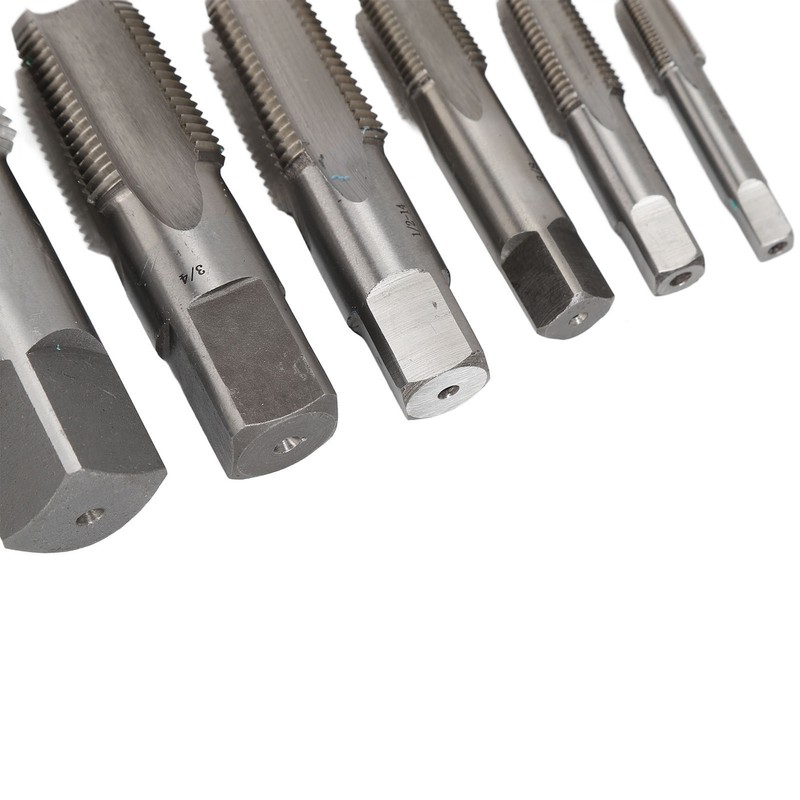 6Pcs NPT Pipe Tap Set Thread HSS for Plumber Industrial