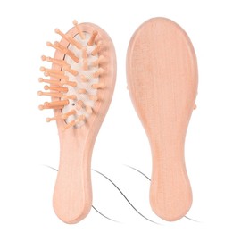 Healvian Natural Beech Paddle Brush Scalp Massager Detangling Hair Brush Cushion for Hair Care
