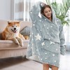 Fiosnow Glow in the Dark Star Blanket Hoodies for Women