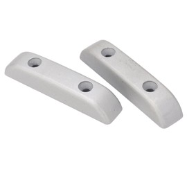 Guitar Finger Rest, 2 Pieces Replacement Metal Bass Thumb Rest for Bands (Silver)
