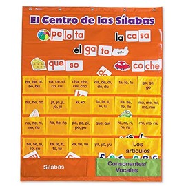 Learning Resources El Centro de las Silabas (Spanish Syllables) Pocket Chart, Classroom Supplies, Grades 1+