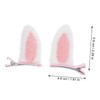 Vaguelly Bunny Ear Hair Clips Set of 4 Cute Plush