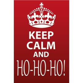 Ontrada Tin Sign 20 x 30 cm Domed Keep Calm and Ho Ho Ho Christmas Decorative Gift Sign