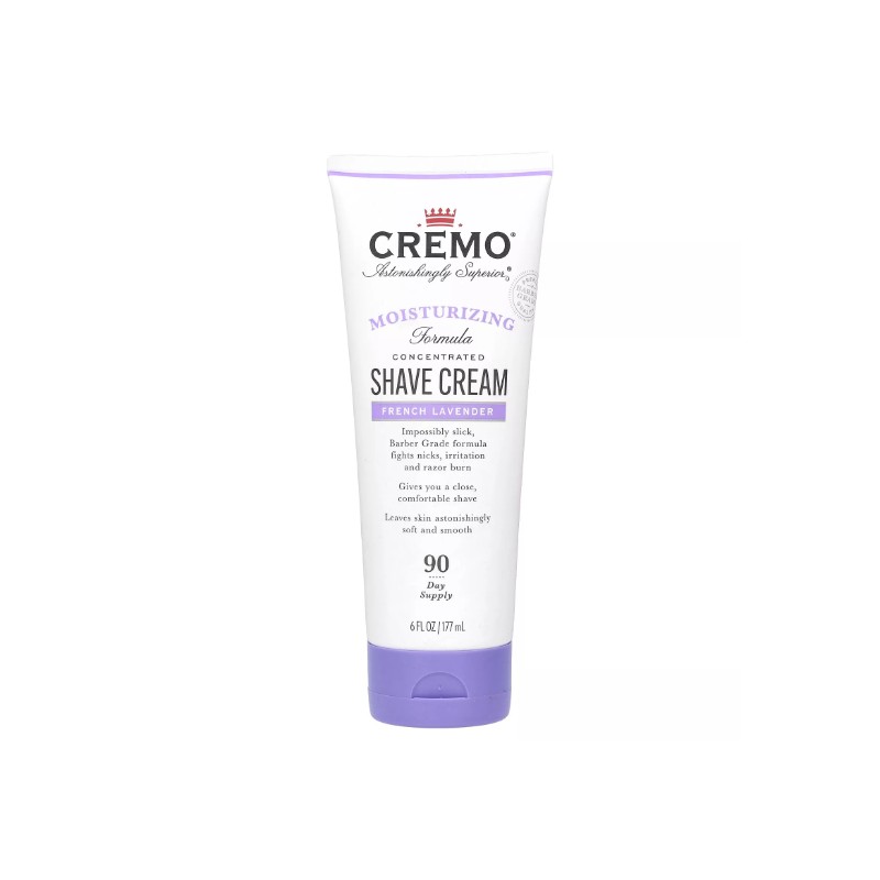 Shave Cream, French Lavender, 6 fl oz (177 ml)