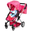 fash n kolor Foldable Pram for Baby Doll with Polka