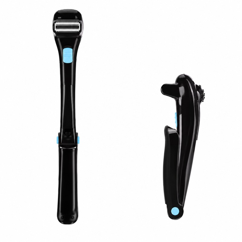 Electric Back Shaver for Men, Foldable Long Handle Body Groomer,