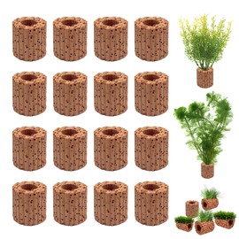 Rainmae 16 Pcs Aquatic Water Plant Fixed Rings, Water Plants Cultivation Fixed Ring Aquatic Water Plant Fixed Ring Ceramic Plant Pot, Landscape Ceramic Pottery Gravity Ring for Fish Tank Accessories