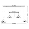 Happybuy Adjustable Backdrop Stand Kit, 7 x 10 ft Portable