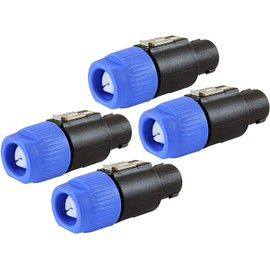 ZHANChen Speakon Connector 4-Pin Speakon Cable Audio Speaker Cable Connector with Neutrik Speakon NL4FC, NL4FX, NLT4X, NL2FC, Pack of 4