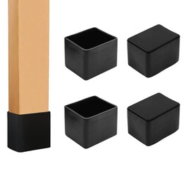 4 pieces 20 mm x 30 mm rubber tube protection caps end caps foot caps chair leg caps chair leg protection floor protection chair protector plastic black for all floors indoors and outdoors