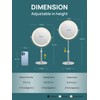 OMIRO 8.5 Inches Lighted Mirror with 3X/10X Magnifications, Double Sided