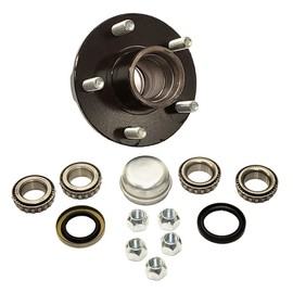 Rigid Hitch Incorporated Trailer Hub Kit (BT-150-F) 5 Bolt on 4-1/2 Inch Circle - Fits 1" and 1-1/16" Spindle