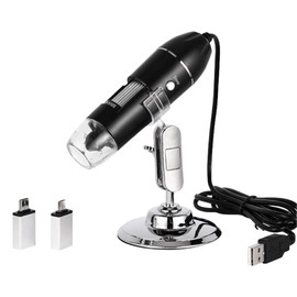 MORABLU USB Digital Microscope Camera, Magnifies 50 to 1600 Times, Compatible with Smartphones and PCs, Portable Electronic Microscope with HD Camera, Equipped with LED, Compatible with IOS/Android