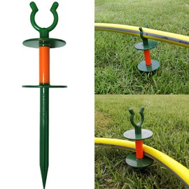 Garden Hose Guide Stake 10.4inch Heavy Duty Hose Support Soaker Hose Holder Lawn Flower Bed Saver Set of 8 for Garden/Lawn/Yard(Fit in 3/4”Hoses)