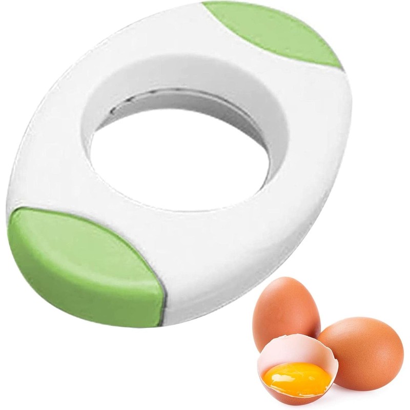 Green Egg Shell Opener, Egg Cracker Separator for Raw, Creative