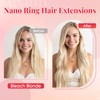 S-noilite Nano Hair Extensions Real Human Hair Bleach Blonde -