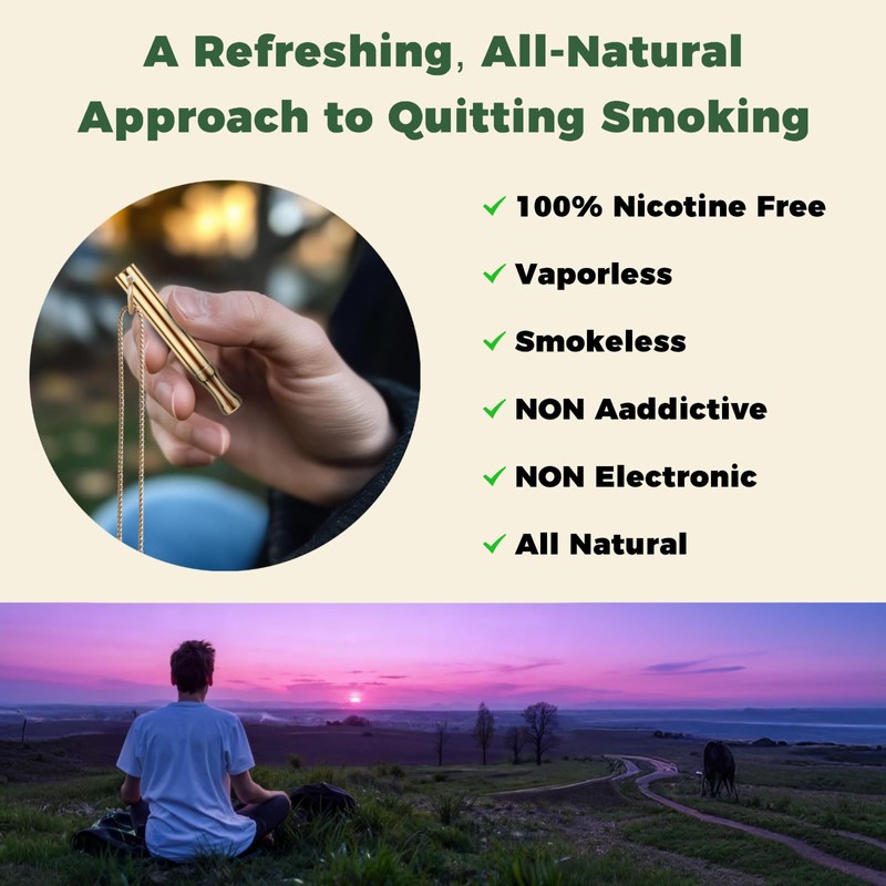LAMKHOO Breathing Necklace to Quit Smoking and Vaping - Refillable