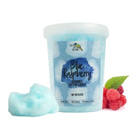 Green Jay Gourmet Cotton Candy | Blue Raspberry Flavor | Ideal for Party Favors and Candy Gifts | Premium Small Batch Blue Cotton Candy | Fat Free Low Calorie Treat | Made in USA | 1 Tub