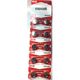 LR1130 MAXELL 10PK 1.5V ALK (GOOD EXP 12/28) 189 LR54 389 AG10 FREE SHIP&TRACK