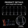 PEDOBALI 5 Pcs Clear Pencil Holder 6 Compartments Acrylic Cosmetic