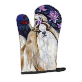 Caroline's Treasures 7180OVMT Shih Tzu Oven Mitt Heat Resistant Thick Oven Mitt for Hot Pans and Oven, Kitchen Mitt Protect Hands, Cooking Baking Glove
