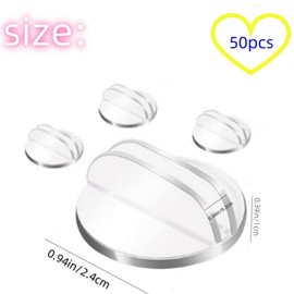 Jindizi Card Stands, 50 Pcs Translucent Plastic Card Holders Game Card Stands Paper Miniature Bases Clear Paper Board Clips for Business Cards Price Tags Menus Labels 1 Inch