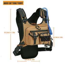 FTCYCRU Running Vest Backpack ,Cycling Hydration Backpack Pack 5L for Women and Men，Lightweight Hydration Pack for Marathon Trail Race Jogging Hiking and Climbing. (Khaki, One Size)