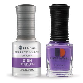 LECHAT Perfect Match Pure Purple, Cream Purple Gel Polish & Nail Lacquer Duo Set