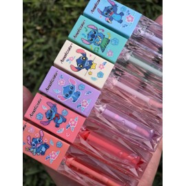 Glam Lux 63 Bundle STITCH 6 Piece Magic Mood Color Changing Lip Gloss, Party Favors, First Makeup Set, Parties, Birthdays Gifts For Girl, Women, Teens