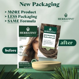 Herbatint Herbatint Permanent Hair Dye For Women - 6N Dark Blonde - For Up To 100% Gray Coverage of Resistant Gray Hair - Ammonia-Free, Alcohol-Free & Vegan - Salon Influenced Hair Color 5.75 fl oz (4 Pack)