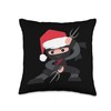 Christmas Ninja Boys Cool Graphic Kids Design Throw Pillow