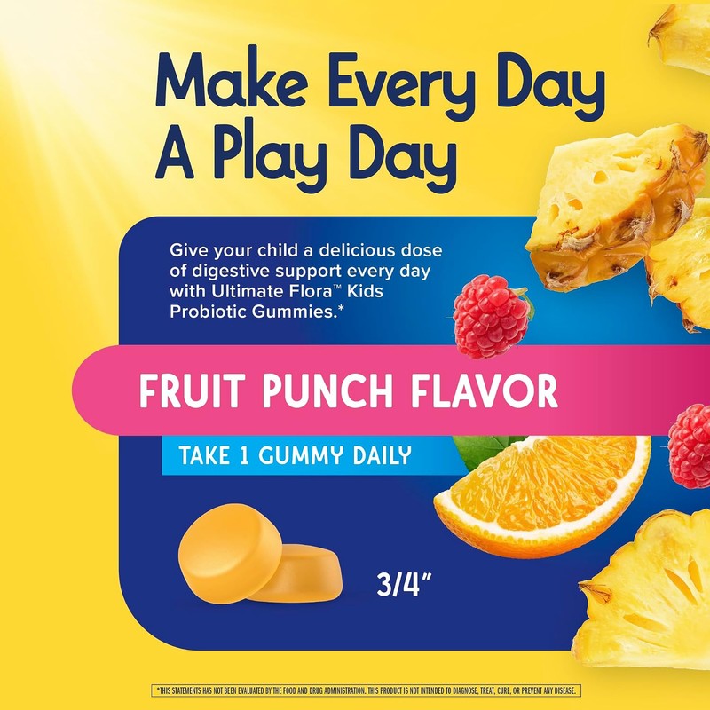 Renewlife Ultimate Flora Kids Gomitas Probióticas 30 Gomitas Sabor Frambuesa