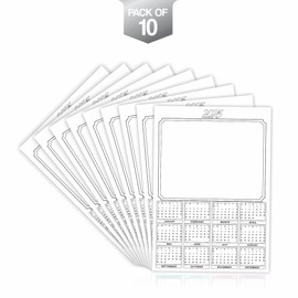2025 Blank Calendar Planner Organiser A4 Blank Calendar Year to View Make Your Own Home Office Student Academic Christmas Planner Jan To Dec (Pack of 10)