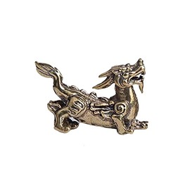 Yaaz B Design Mini Size Feng Shui Goods Amulet Dragon Figurine Copper Money Luck Evil Protection