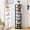 HOOBRO 8 Tiers Vertical Shoe Rack, Wooden Shoe Storage Organizer