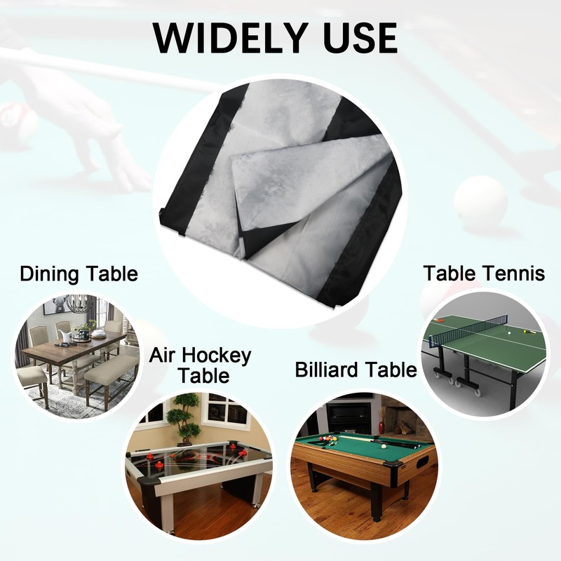 BUAEL Pool Table Cover, Waterproof & Dustproof Outdoor/Indoor Pool Table