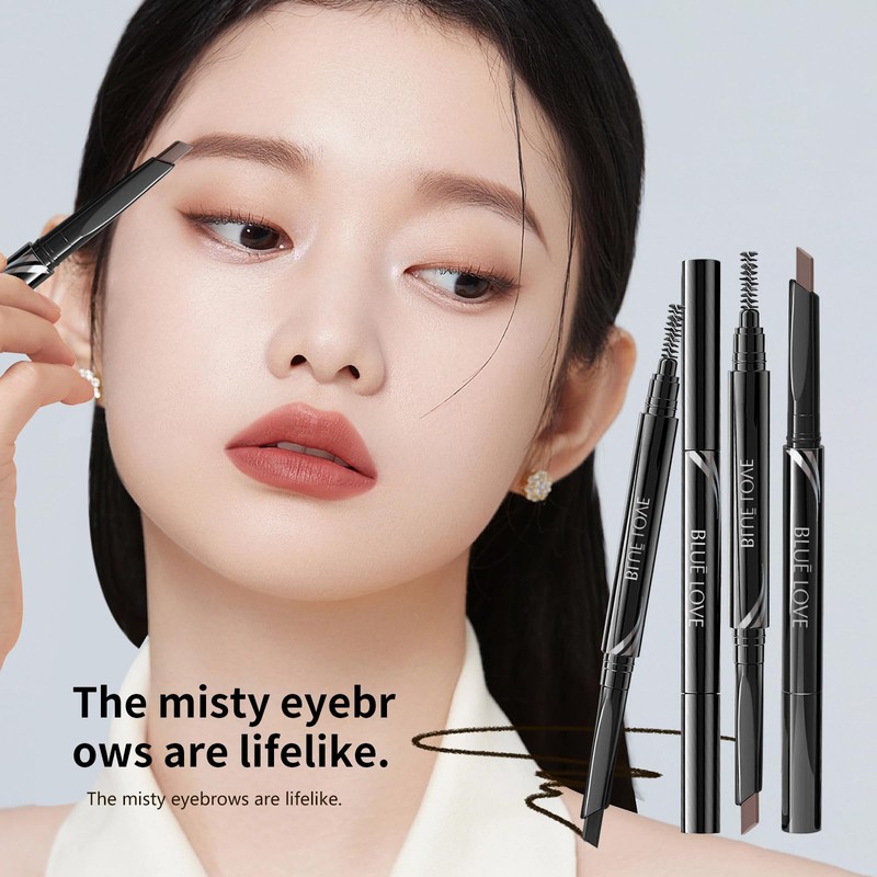 BLUE LOVE Eyebrow Pencil with Refillable Pack – Long-Lasting, Waterproof,