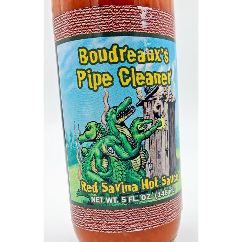Alligator King Boudreaux's Pipe Cleaner Hot Sauce with FREE Alligator