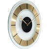 NEXTIME 2790GO Retro Gold Glass Clock, 31.0 x 31.0 x