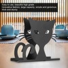 2pcs Metal Napkin Holder Innovative Hollow Out Cat Shape Paper