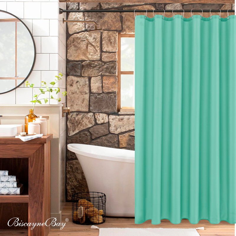 Biscaynebay Quality Fabric Shower Curtain Liners 72 Inch by 72