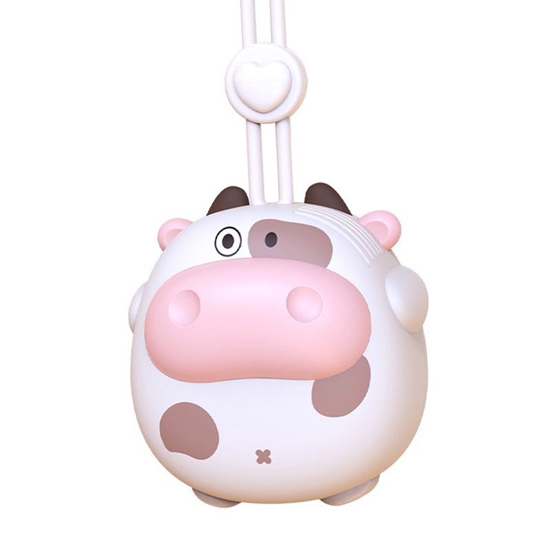 Cartoon Animal Hanging Neck Fan with Lanyard Battery Powered Bladeless