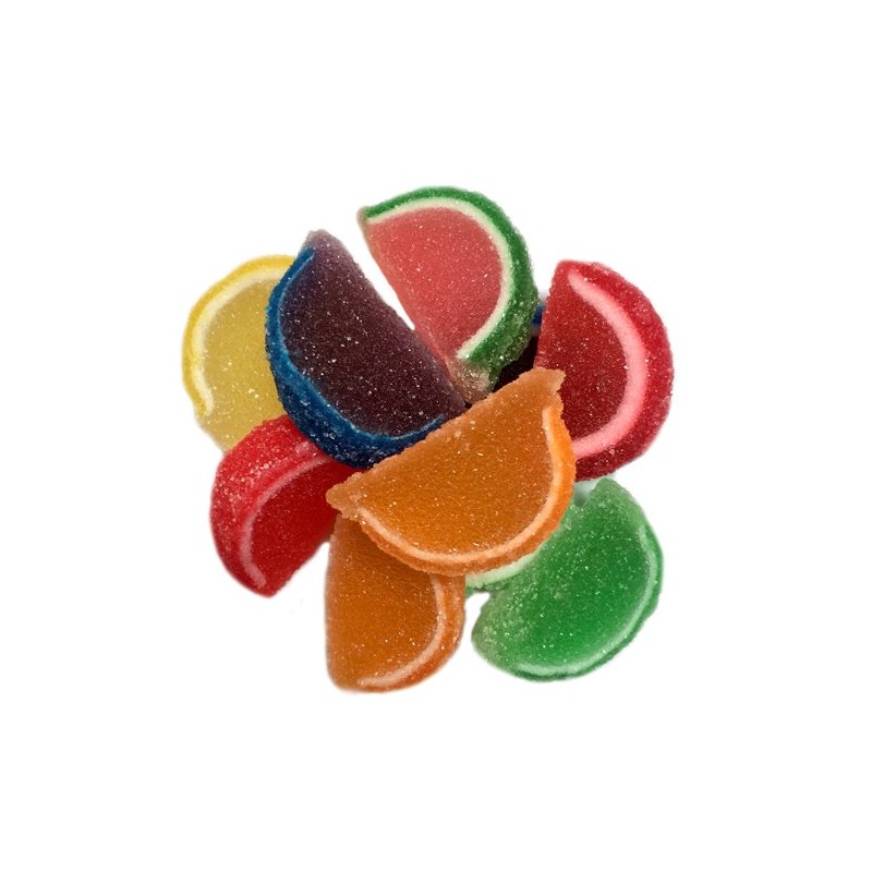 OliveNation Mini Fruit Jelly Slices, Assorted Colors and Flavors, Fun