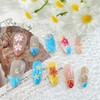 Summer Flower Press on Nails Medium French Tip Fake Nails